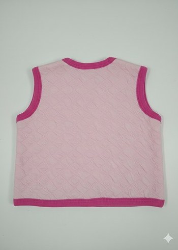 Nakışlı Düğmeli Beyaz Kız Çocuk Yelek - Görsel 3