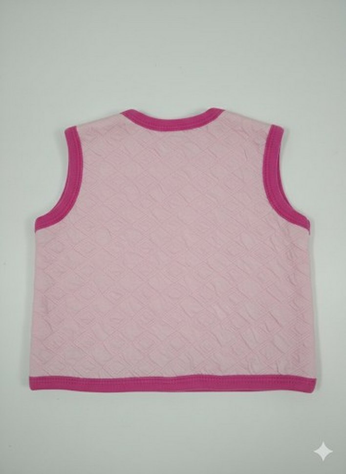 Nakışlı Düğmeli Beyaz Kız Çocuk Yelek - Görsel 3