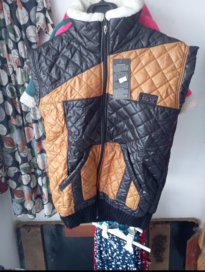 Kahverengi Deri Erkek Biker Yelek - Görsel 2