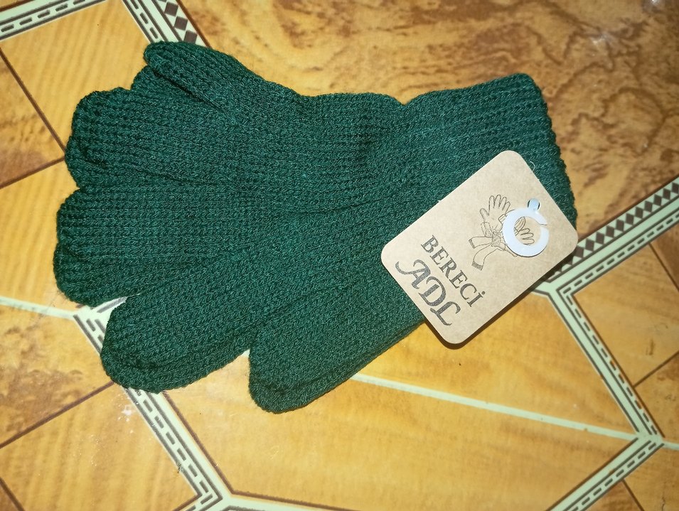 Yeşil Örgü ERKEK Çocuk Eldivenleri - Görsel 2