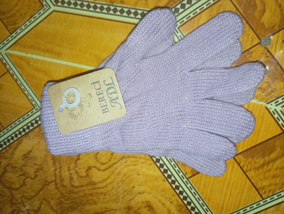 Mor Triko Kız Çocuk Eldiveni Bereci ADL - Görsel 2