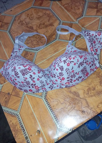 Gri Çiçek Desenli Spor Sütyeni - Görsel 3