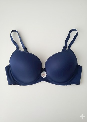 Koyu Mavi Minimalist Sütyen - Görsel 3