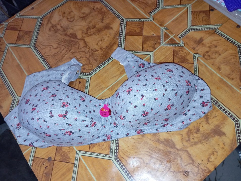 Çiçek Desenli Gri Rahat Sütyen - Görsel 4