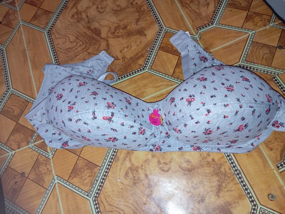 Çiçek Desenli Gri Rahat Sütyen - Görsel 2