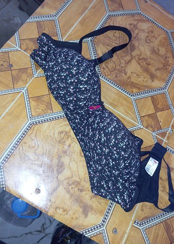 Pembe Çiçek Desenli Glamour Sütyen - Görsel 5