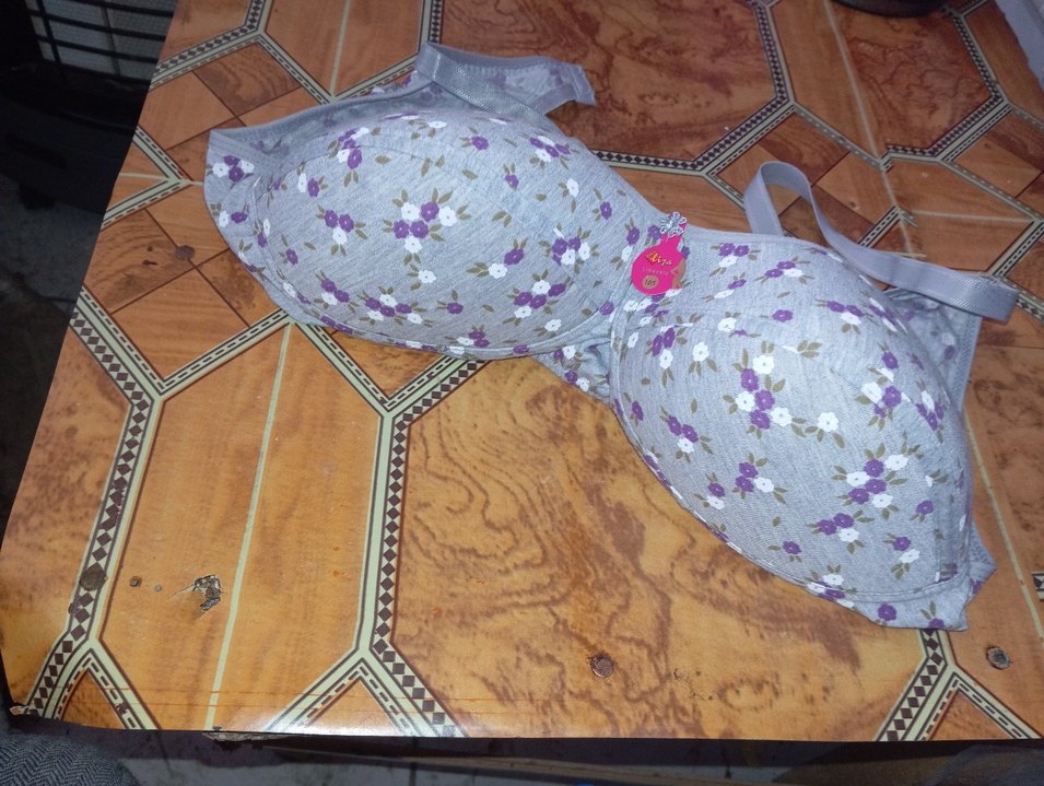 Gri Çiçek Desenli Midi Sütyen - Görsel 3