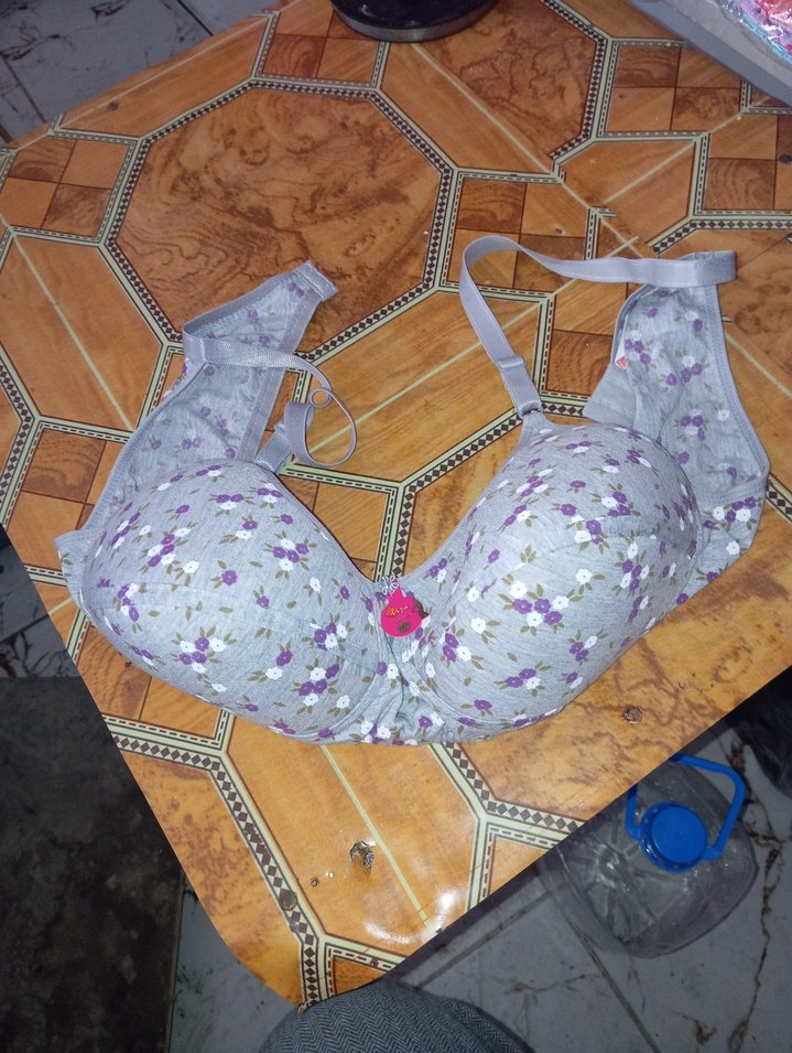 Gri Çiçek Desenli Midi Sütyen - Görsel 4