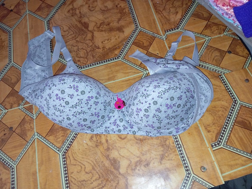 Gri Çiçek Desenli Rahat Sütyen - Görsel 3