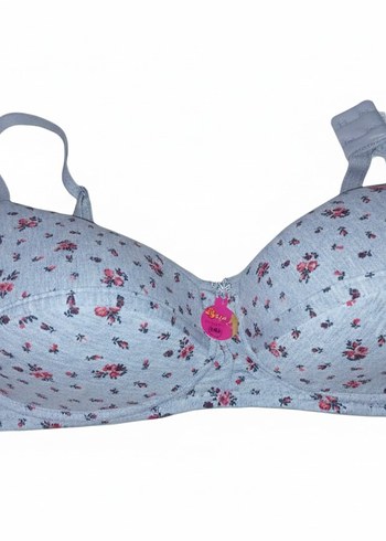 Gri Çiçek Desenli Bohem Sütyen - Görsel 2