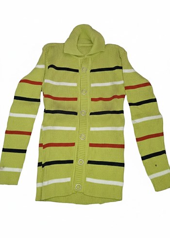 Çizgili Örgü Erkek Hırka - Görsel 4