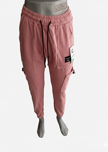 Pembe Rahat Kesim Kadın Eşofman Altı - Görsel 3