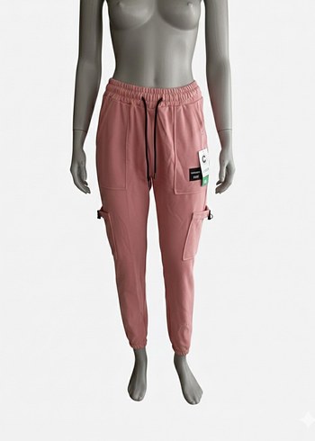 Pembe Rahat Kesim Kadın Eşofman Altı - Görsel 2