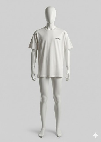 Jacquemus Beyaz Kısa Kollu Tişört - Görsel 3