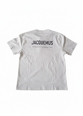 Jacquemus Beyaz Kısa Kollu Tişört - Görsel 4