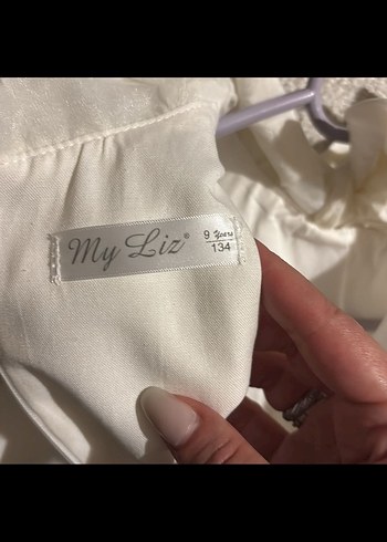 Kız Çocuk Beyaz Fırfırlı Uzun Kollu Elbise - Görsel 3