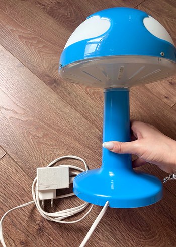 Bulut Desenli Mavi Masa Lambası - Görsel 2