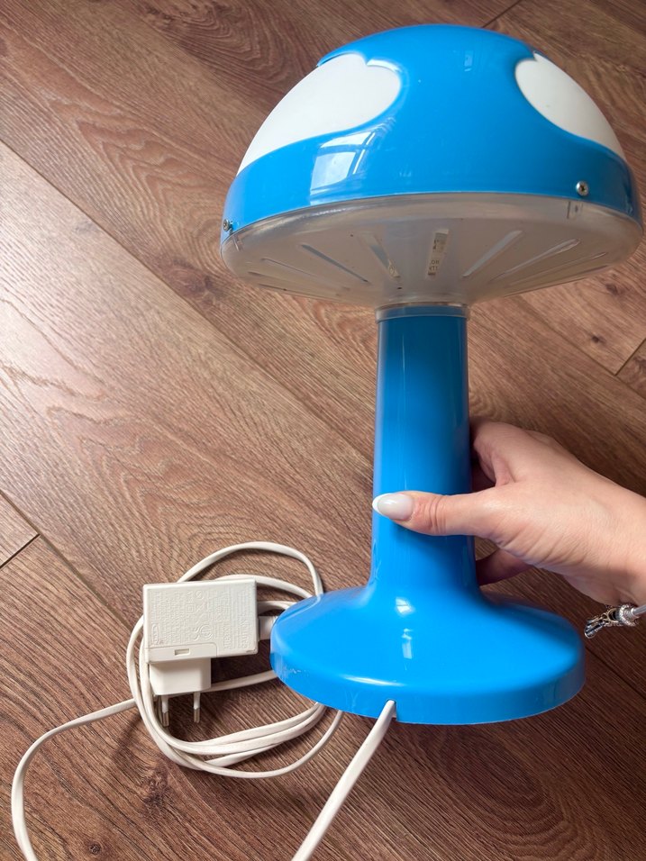 Bulut Desenli Mavi Masa Lambası - Görsel 2