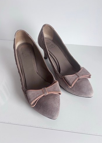 İnci Marka Süet Topuklu Ayakkabı - Görsel 2