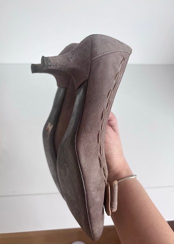 İnci Marka Süet Topuklu Ayakkabı - Görsel 6