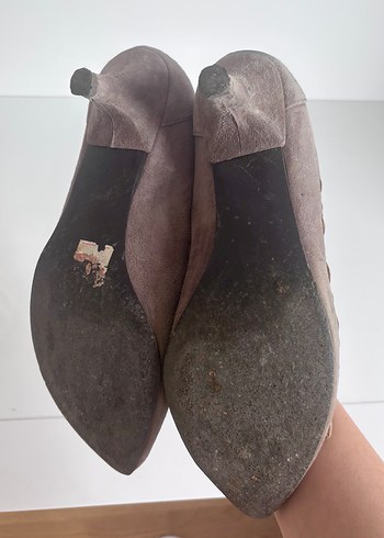 İnci Marka Süet Topuklu Ayakkabı - Görsel 5