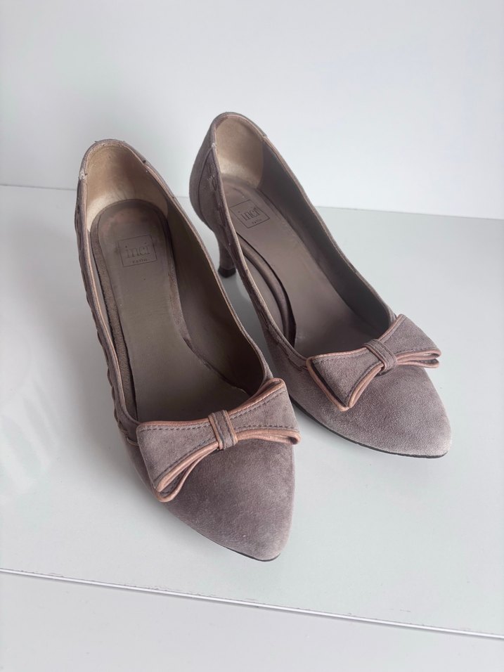 İnci Marka Süet Topuklu Ayakkabı - Görsel 2