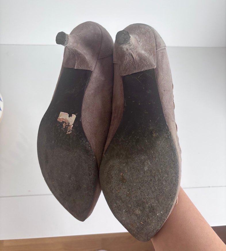 İnci Marka Süet Topuklu Ayakkabı - Görsel 5