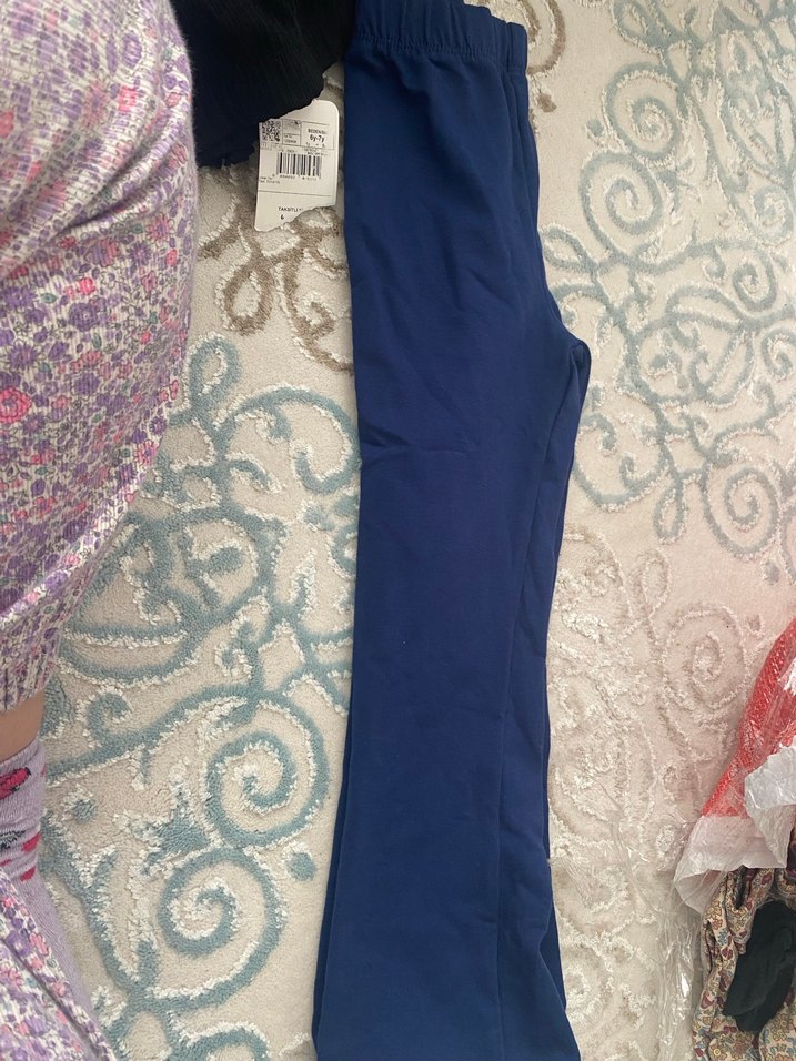 Düğmeli Çok Renkli Kız Taytı - Görsel 4