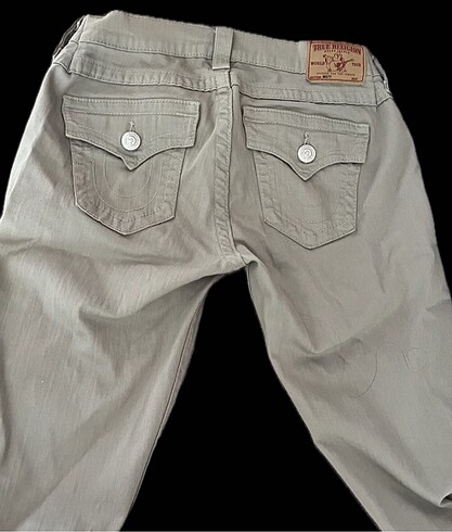True Religion Pantolon Orijinal Dar Paca Bej Renk