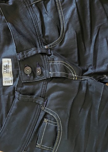 Fermuarlı Kadın Kot Pantolon hafif parlak - Görsel 3