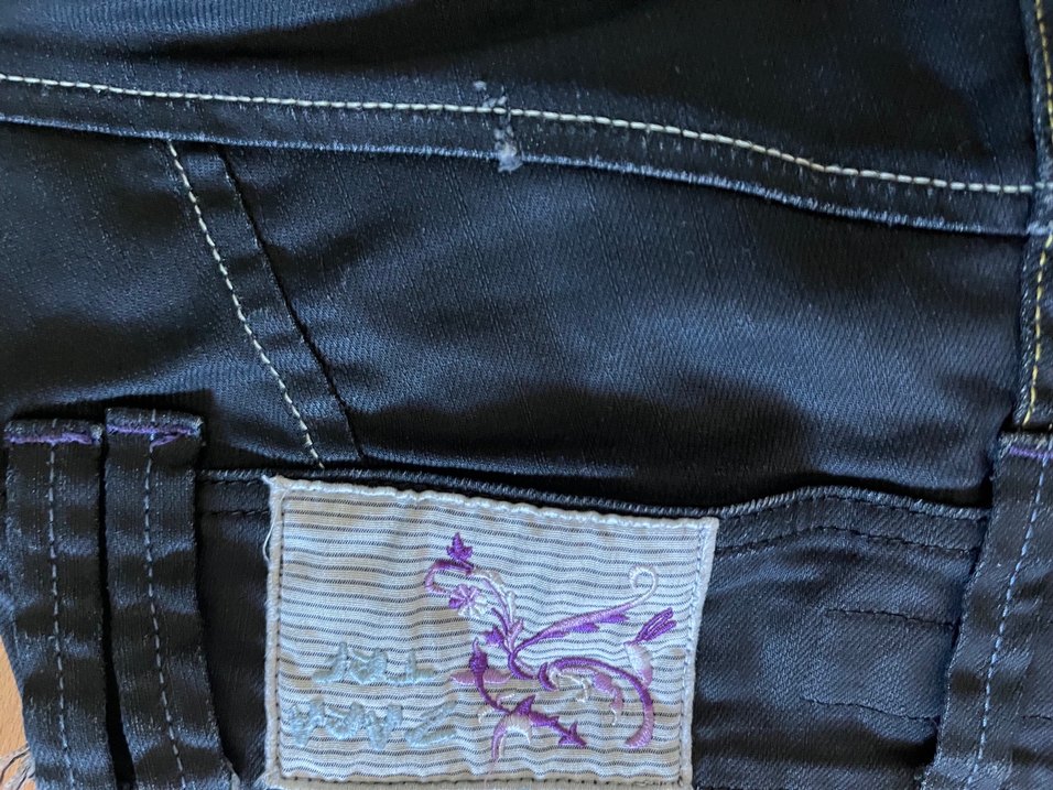 Fermuarlı Kadın Kot Pantolon hafif parlak - Görsel 4