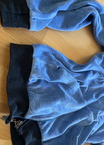 Mavi Kadın Fermuarlı kadife Sweatshirt juicy couture - Görsel 4