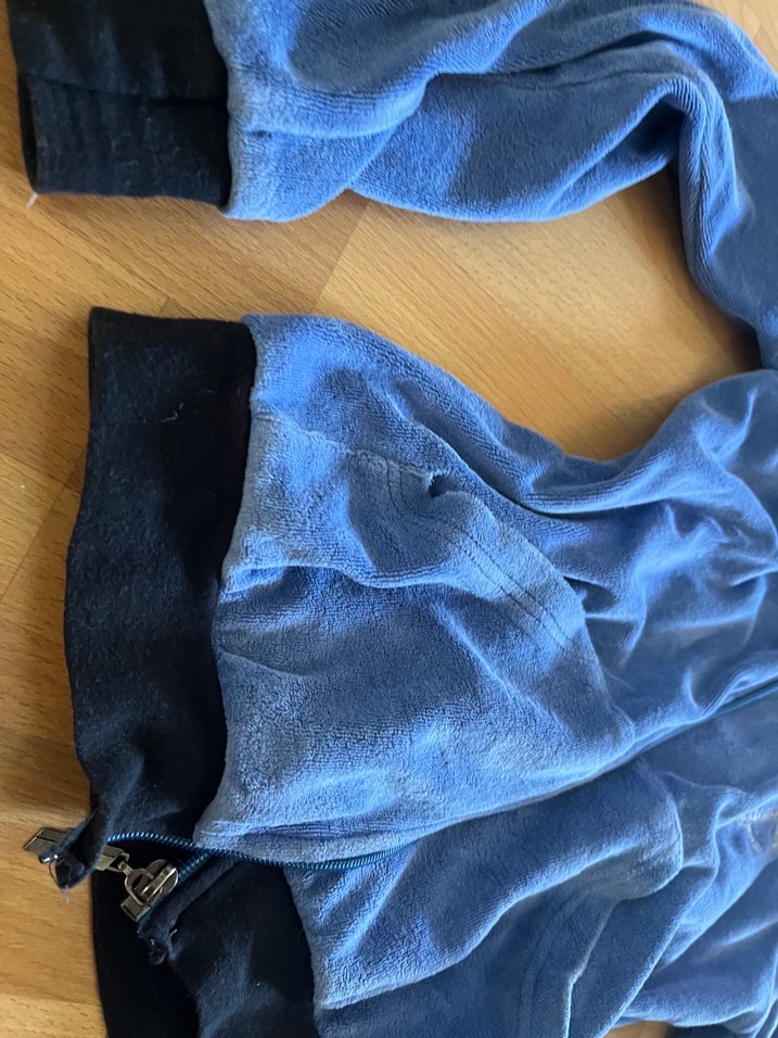 Mavi Kadın Fermuarlı kadife Sweatshirt juicy couture - Görsel 4