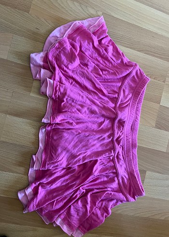 Pembe Pilili Mini Etek pareo olarak kullanılabilir - Görsel 2