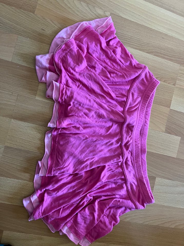 Pembe Pilili Mini Etek pareo olarak kullanılabilir - Görsel 2