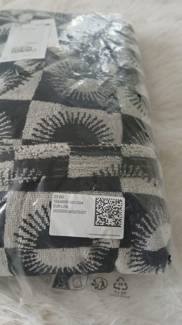 h&m Gri Desenli Uzun Sabahlık-bornoz - Görsel 4