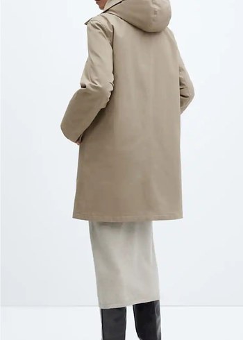 Mango kürk yakalı midi parka - Görsel 8