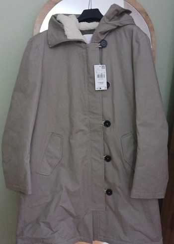 Mango kürk yakalı midi parka - Görsel 5