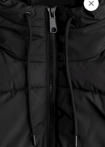 H&m Siyah Kapüşonlu Kadın Şişme Yelek - Görsel 2