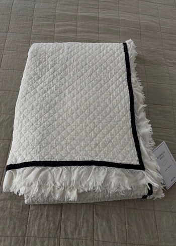 h&m Beyaz Püsküllü Yatak Örtüsü - Görsel 4