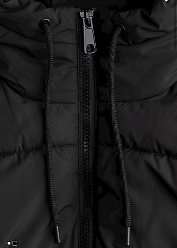 H&m Kadın Siyah Kapüşonlu Şişme Yelek - Görsel 3