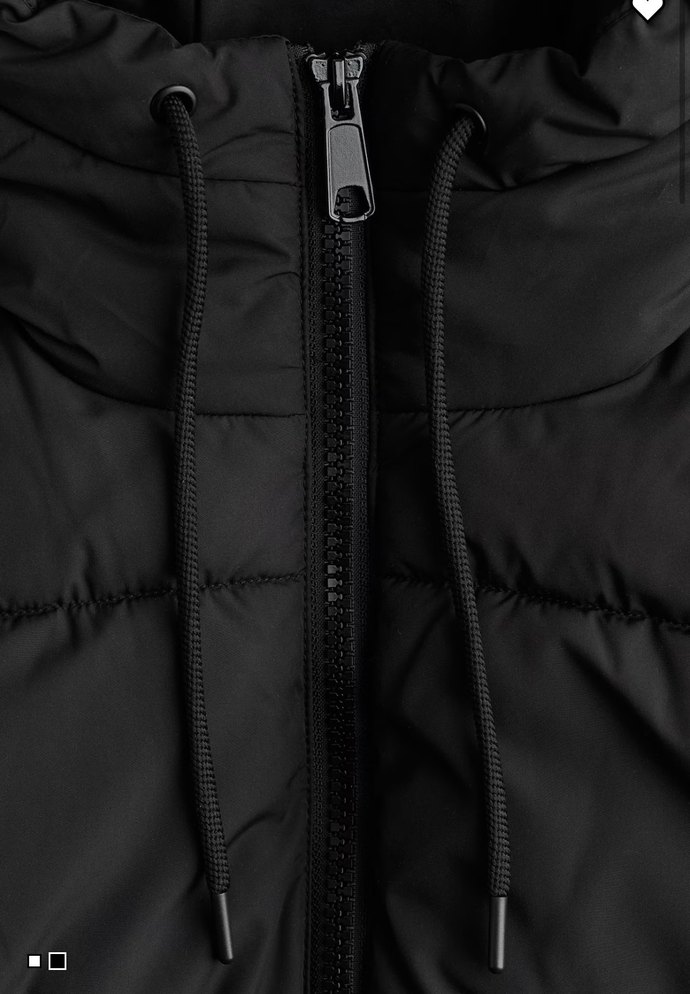 H&m Kadın Siyah Kapüşonlu Şişme Yelek - Görsel 3