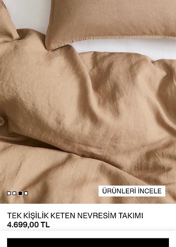 H&m home tek k. Keten nevresim takımı - Görsel 2