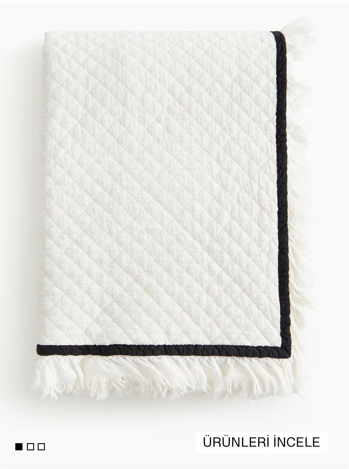 H&m home kapitone yatak örtüsü - Görsel 2