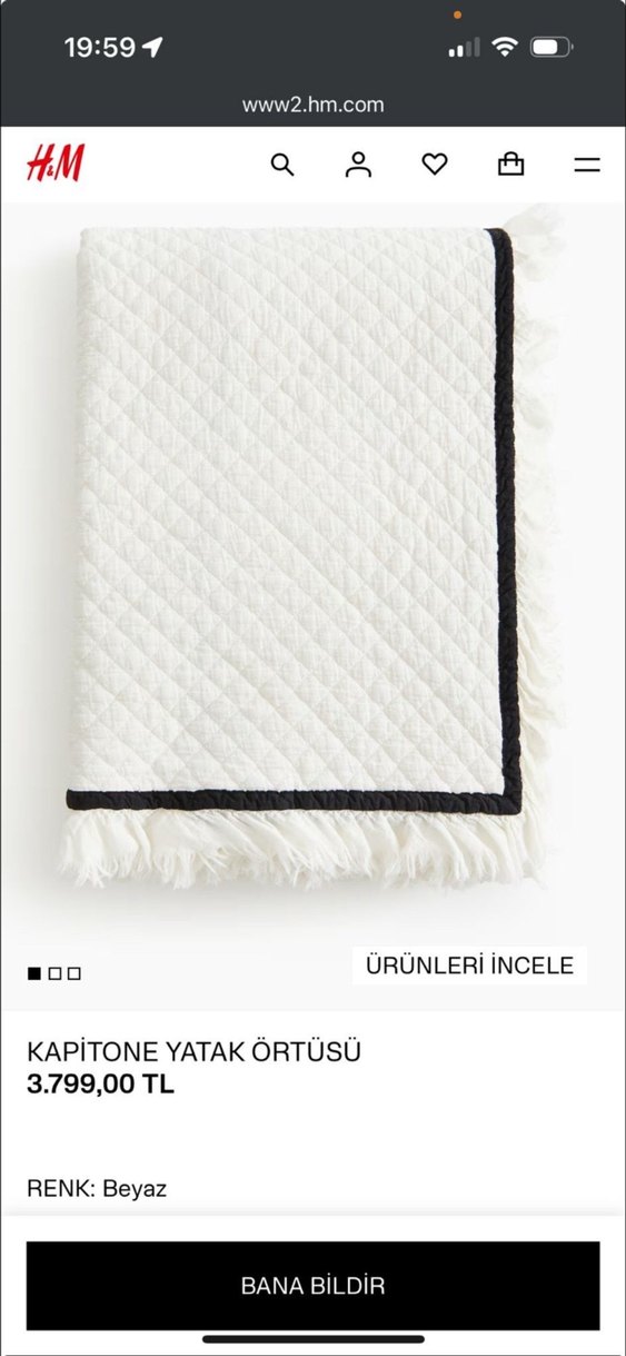 H&m home kapitone yatak örtüsü - Görsel 5