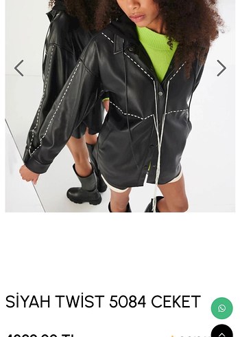 Twist deri ceket - Görsel 10
