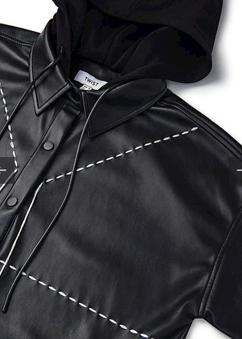 Twist deri ceket - Görsel 9