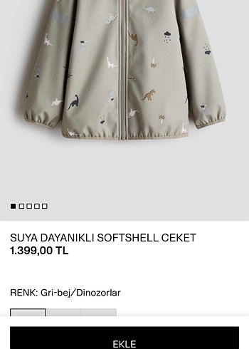 H&m Kapüşonlu Bej Erkek Çocuk Yağmurluk - Görsel 2