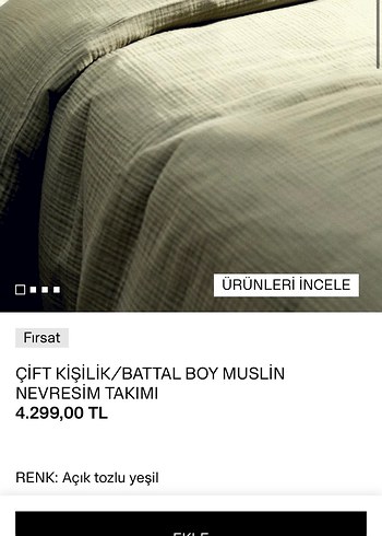 H&m home çift k. Muslin Nevresim Takımı - Görsel 4