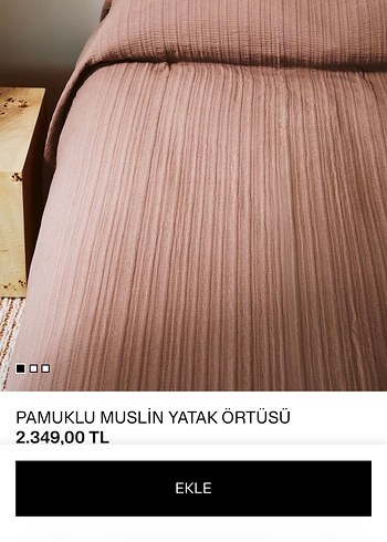 H&m home muslin yatak örtüsü - Görsel 2